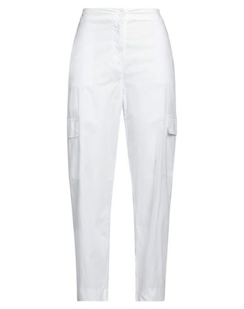 Z. o.e. Zone Of Embroidered Woman Pants White Size L Cotton