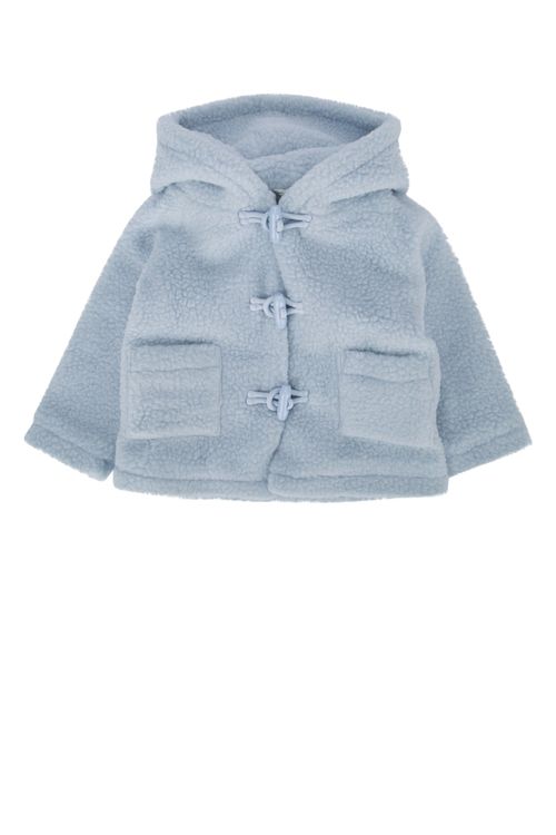 Felted Fleece Hooded Jacket — Blue