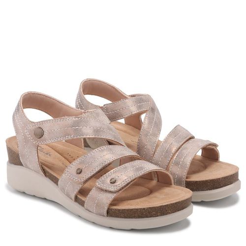 Women's Calenne Clara Medium/Wide Wedge Sandals (Bronze Silver)