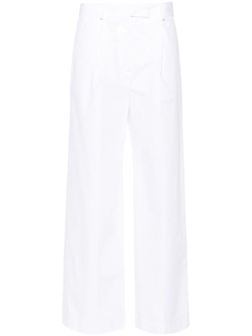 Poplin straight-leg trousers - White
