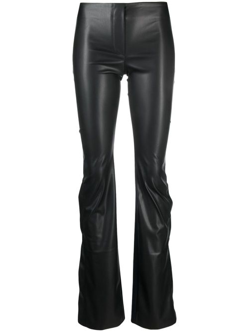 Panelled-design flared trousers - Black