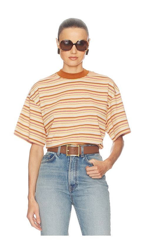 Helsa The Boxy Tee in Brown