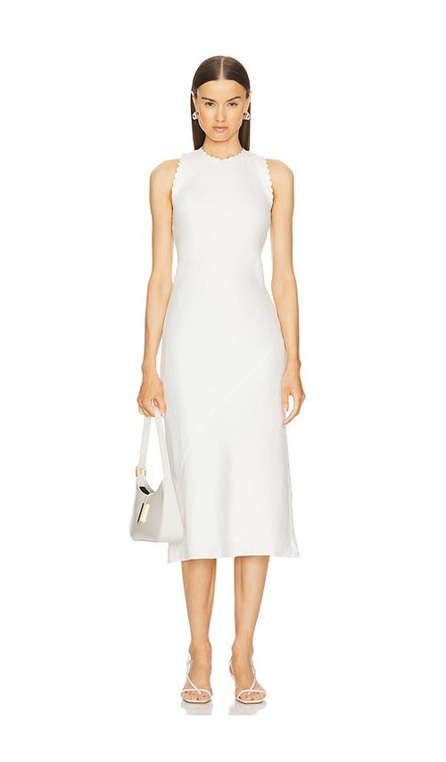 L'Academie by Marianna Lucie Midi Dress in Ivory. - L also in