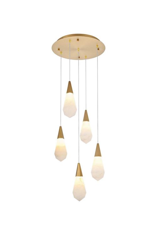 Satin Gold LED Pendant from the Amora Collection