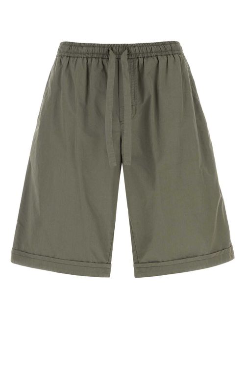 Cotton Poplin Bermuda Shorts — Green