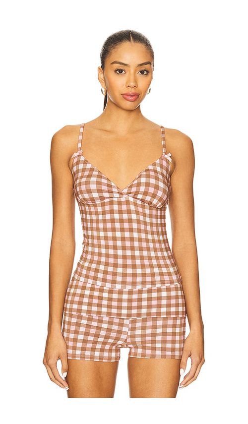 WeWoreWhat Crossover Cami Tank in Brown. - XL also in L, M