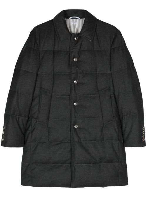 Single-breasted down coat - Grey