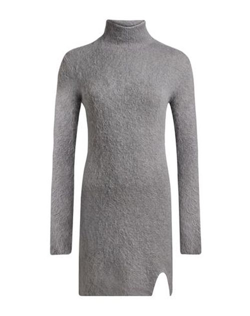 Woman Mini dress Grey Size ONESIZE Alpaca wool, Polyamide, Virgin Wool, Elastane