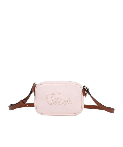 Chloé Kids Logo Canvas Shoulder Bag