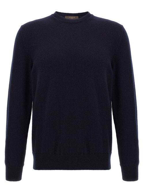 Virgin Wool Crewneck Sweater — Navy
