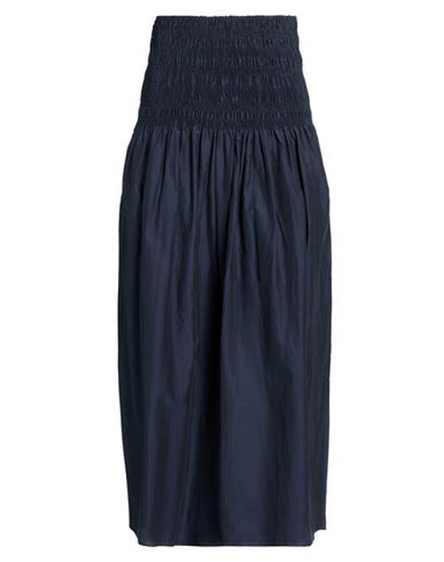 Woman Maxi skirt Midnight blue Size 4 Silk, Cotton