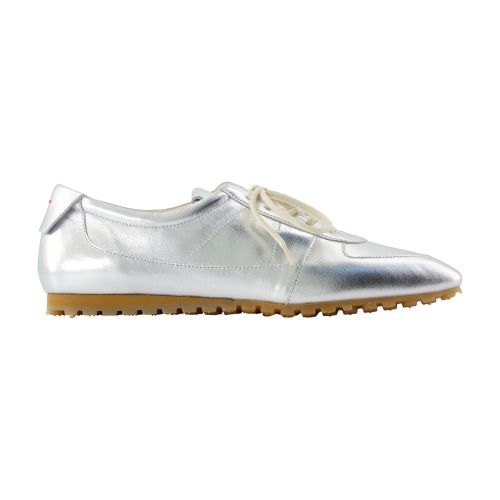 Women's Uma Flat Silver Calfskin