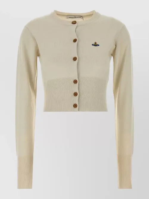 Vivienne Westwood - cotton blend bea crew neck cardigan