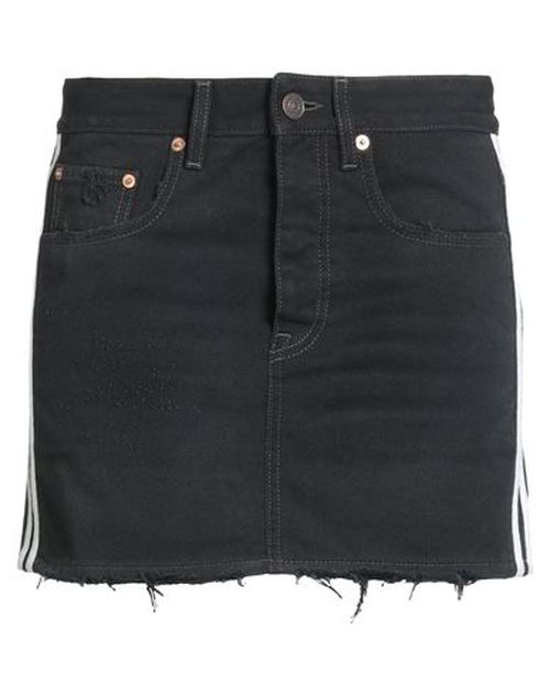 Woman Denim skirt Black Size 2 Cotton, Polyester