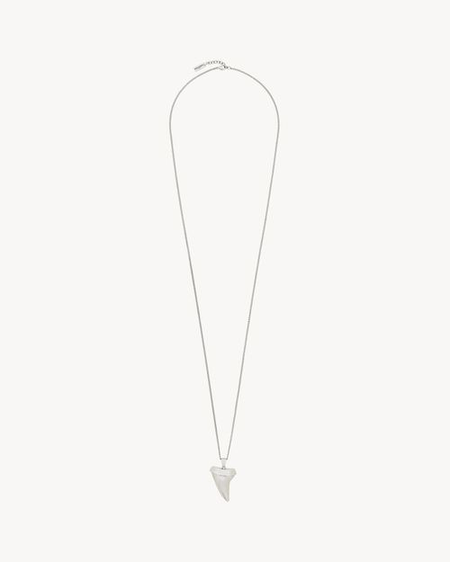 Shark tooth necklace in metal