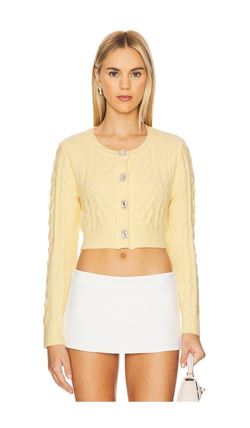 Nana Jacqueline Evie Cardigan in Yellow.  S. Also in