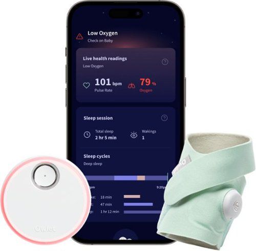 Dream Sock FDA-Cleared Smart Baby Monitor with Live Health Readings and Notifications - Mint