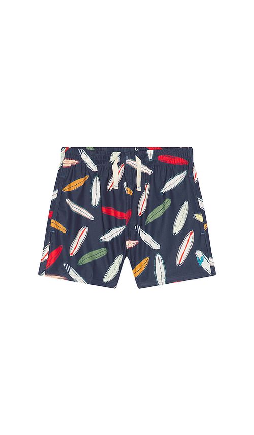 Pink Chicken Boys Swim Trunk in Navy Surfboard. 3 also , 4