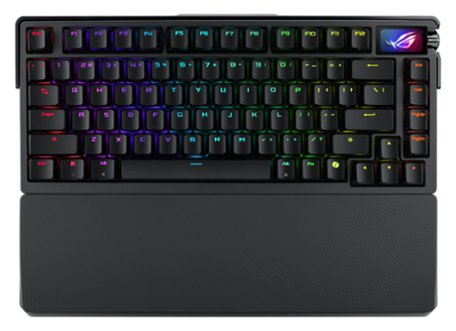 Azoth Ergonomic Bluetooth Mechanical Gaming Keyboard with OLED Display - Gunmetal