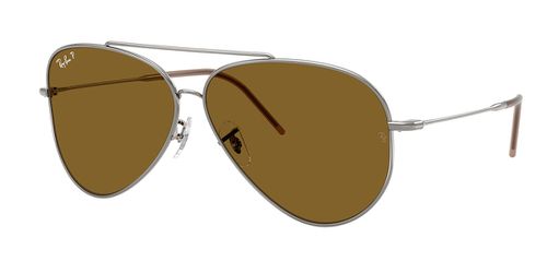 Ray-Ban RBR0101S Aviator Reverse Polarized 004/83 Men's Sunglasses Gunmetal Size 59