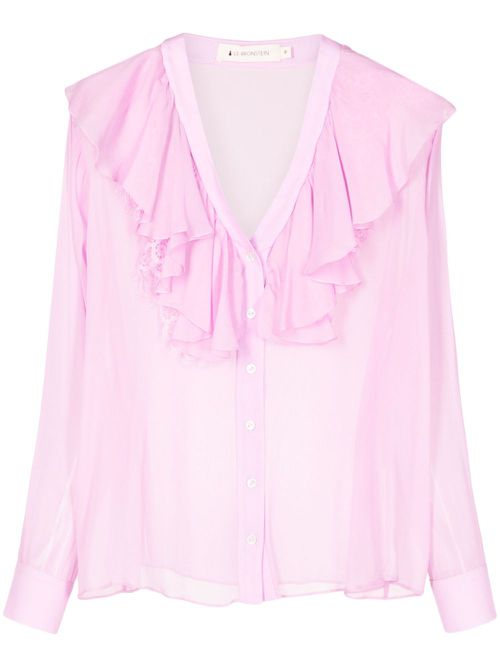Jabour ruffled-trim blouse - Pink