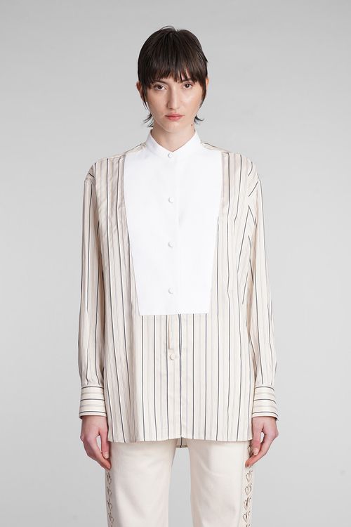 Shirt In Beige Silk
