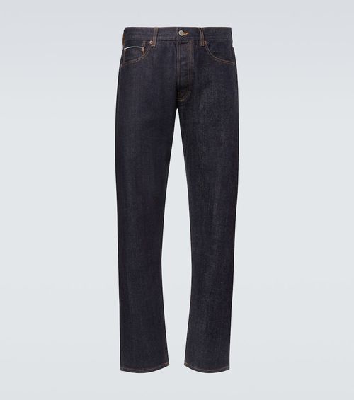 Mid-rise straight jeans