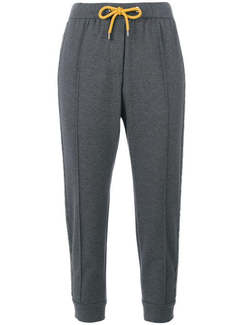 Brunello Cucinelli cropped tapered track pants - Grey