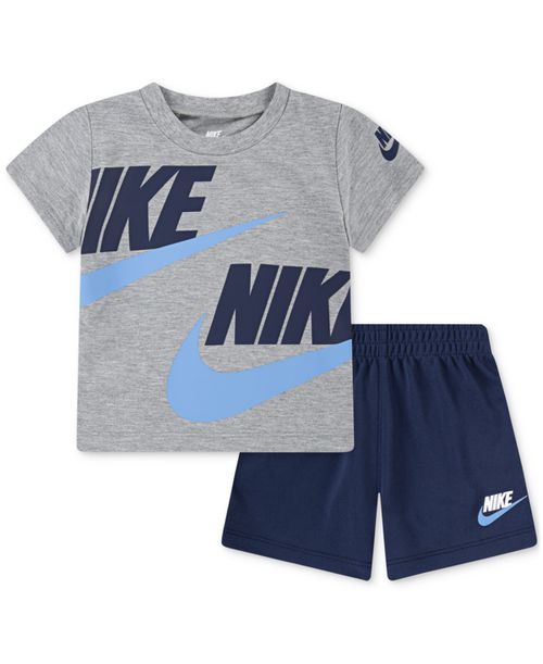 Baby Split Futura T-Shirt & Shorts, 2 Piece Set - Midnight Navy