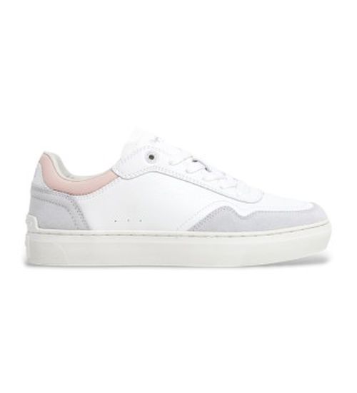 Pepe Jeans for woman. PLS00042 Camden Collar leather shoes white (36), Flat, Suede, Laces, Casual