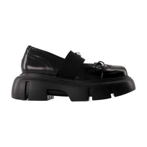 Platform Ballet Brogues Ballerinas - Leather - Black