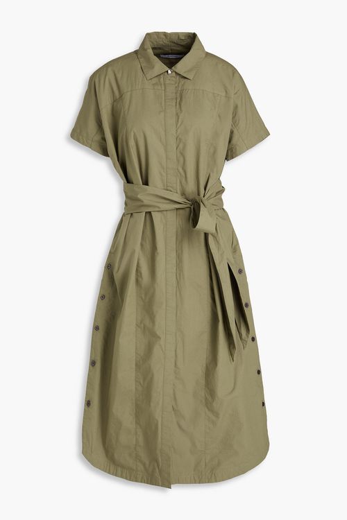 Derek Lam 10 Crosby - Mikala cotton-poplin midi shirt dress - Green - XS