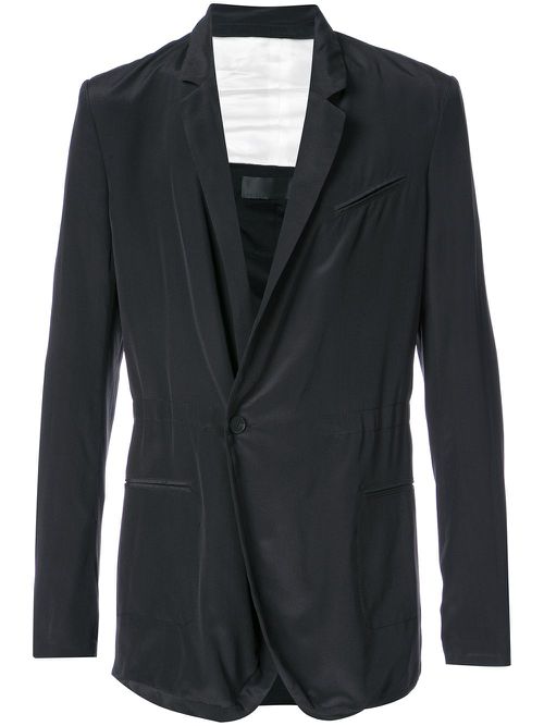 Crepe de chine blazer - Black