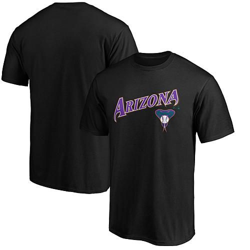 Men's Fanatics Black Arizona Diamondbacks Team Cooperstown Collection Wahconah T-Shirt - Size Small