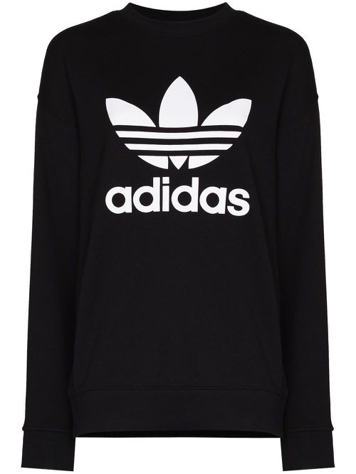 Logo-print cotton sweatshirt - Black