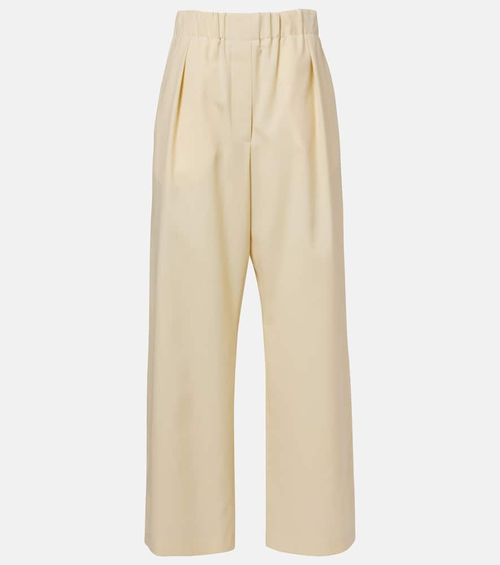 Wool wide-leg pants