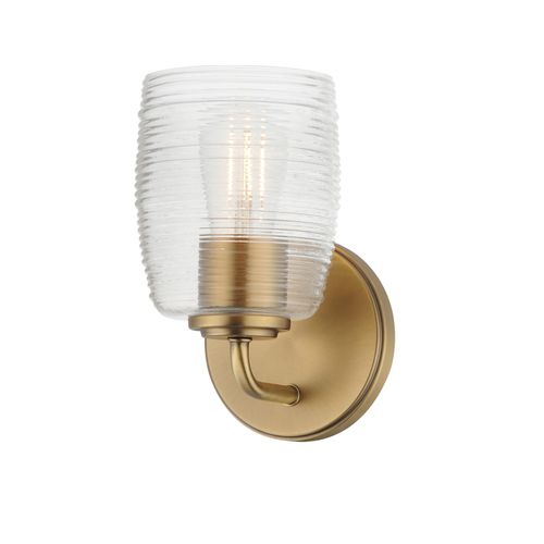 Natural Aged Brass Wall Sconce from the Honey Collection