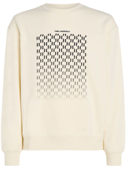Monogram-pattern sweatshirt - White
