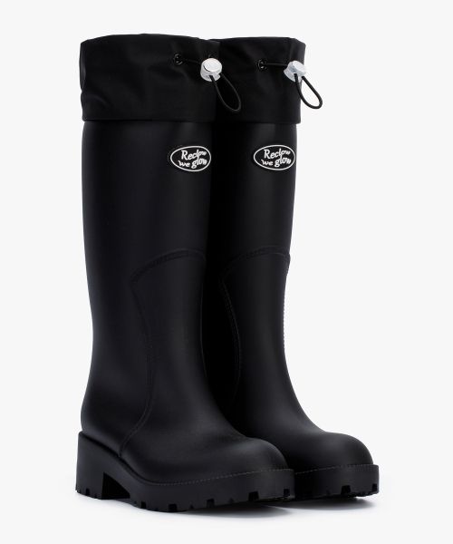 RC HOU LONG Long Rain Boots BLACK