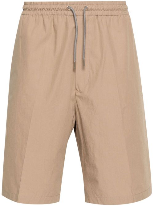 Poplin bermuda shorts - Brown