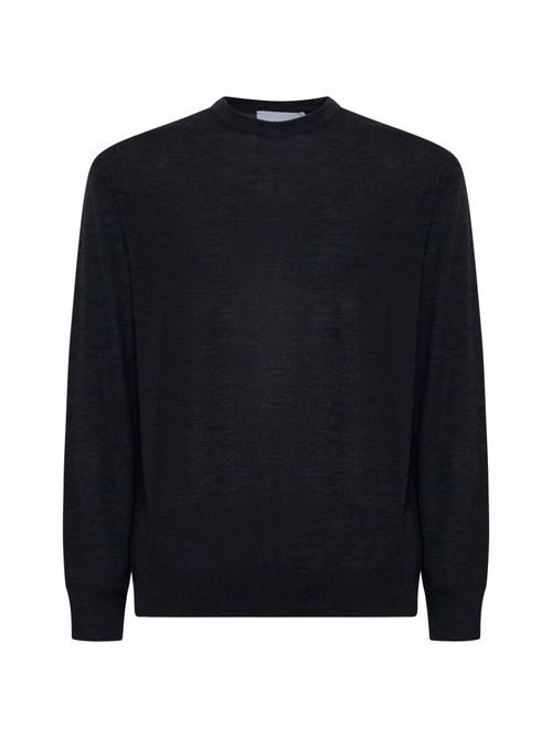 Virgin Wool Crewneck Sweater — Black