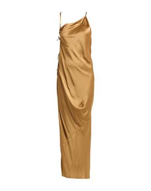 Woman Maxi dress Mustard Size 6 Acetate, Viscose