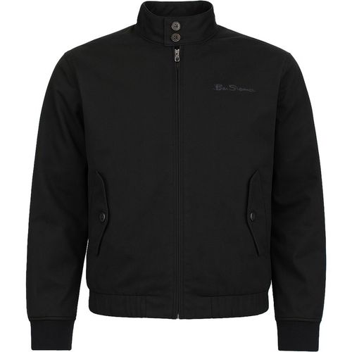 Ben Sherman Signature Mens Black Harrington Jacket Cotton