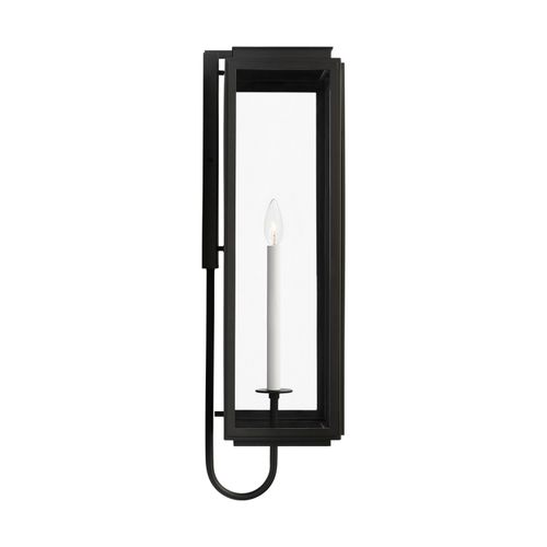 Visual Comfort Studio Edgar Outdoor Wall Light in Textured Black by Lauren Ralph Lauren