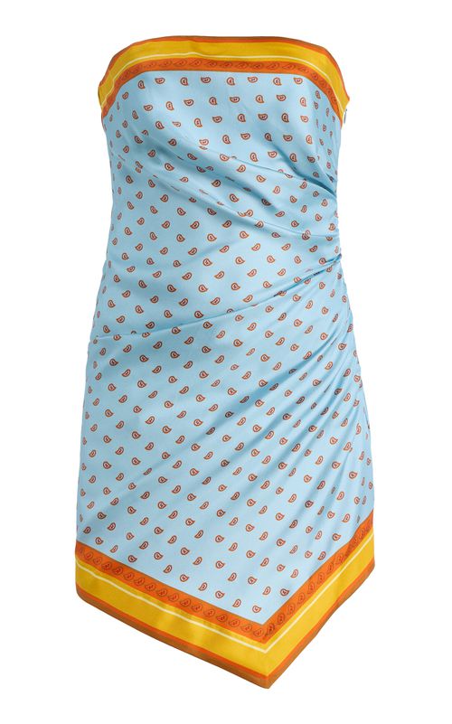 Exclusive La Isla Bandana-Print Silk-Twill Scarf Mini Dress - Moda Operandi