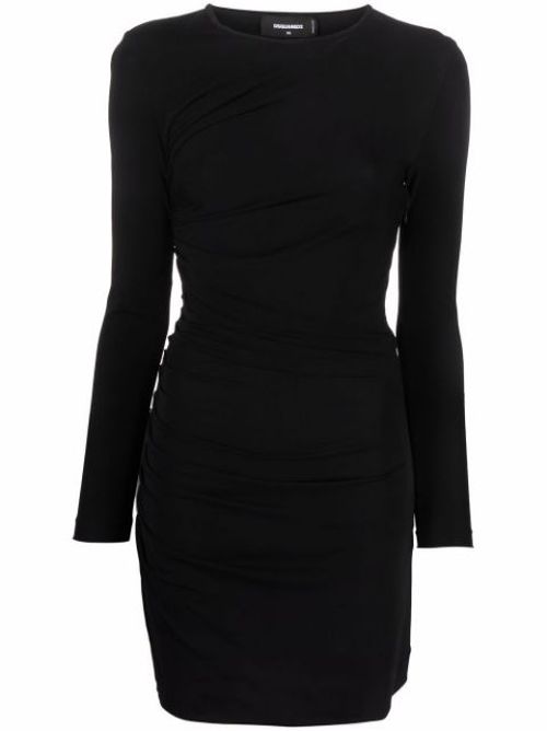 Fitted mini black dress