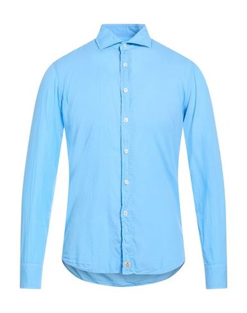 Silvery Man Shirt Azure Size 15 ¾ Cotton