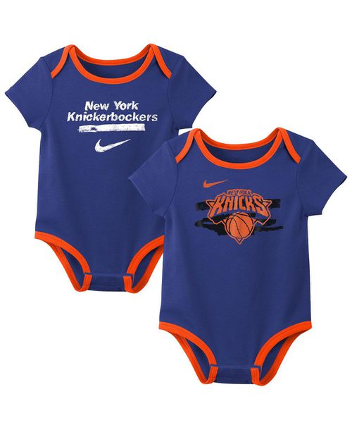 Baby Boys and Girls 2-Pack Blue New York Knicks Courtside Premier Bodysuit Set - Blue