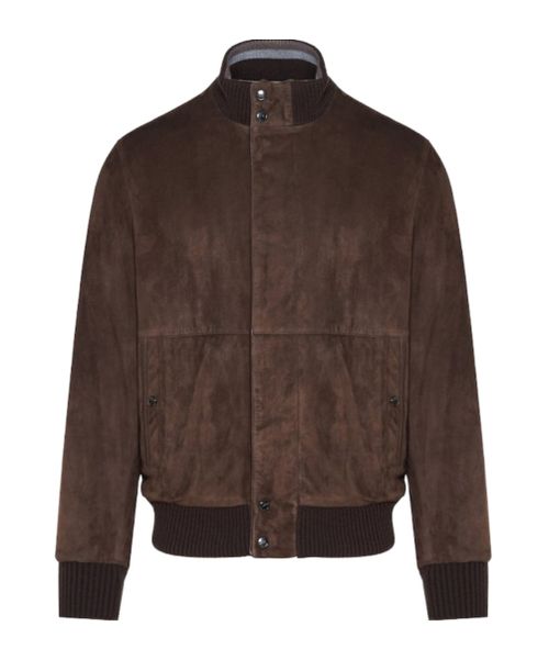 Suede bomber jacket