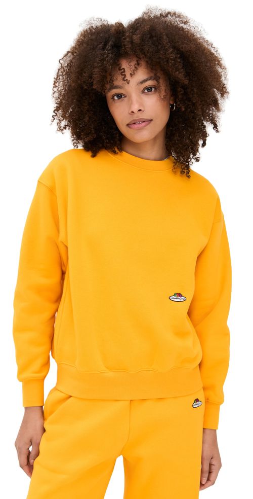 Homme Girls x Fruit of the Loom Crew Neck Sweatshirt Yellow